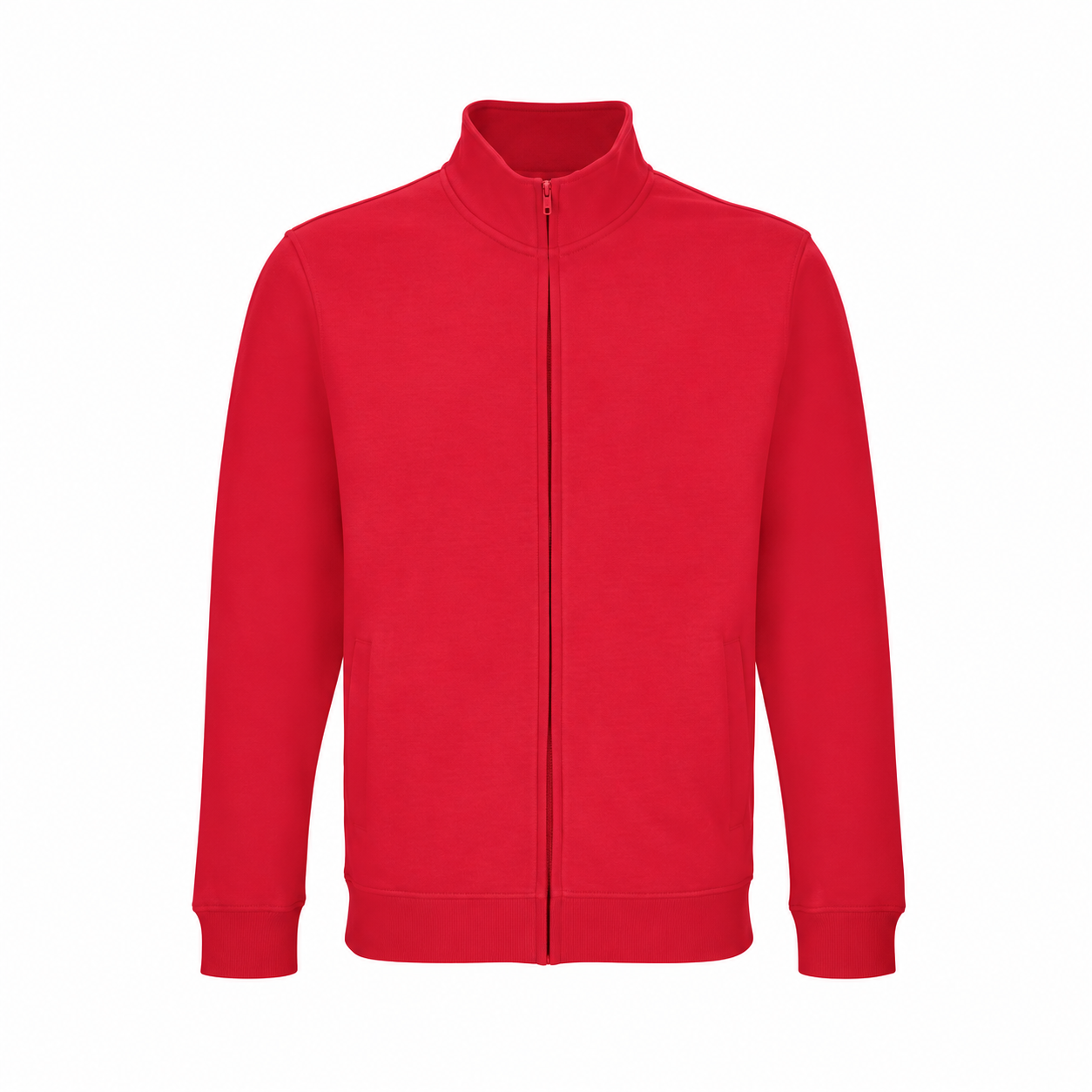 Classic Zip Jacket in Bright Red