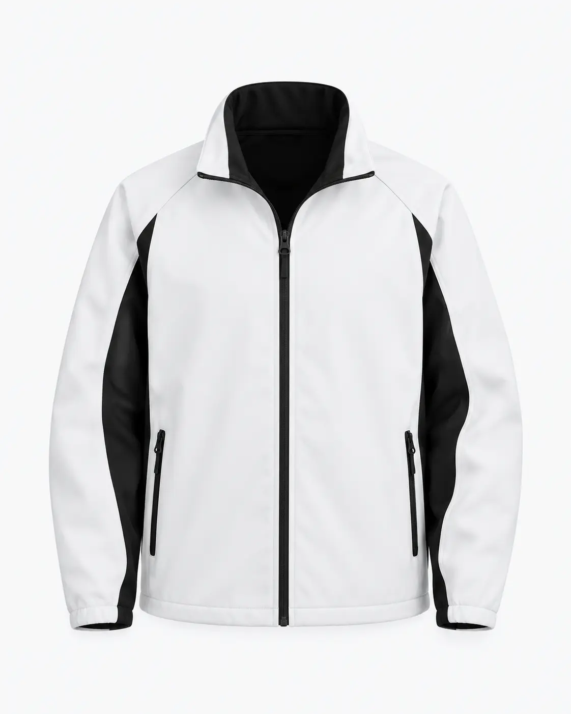 Result R231M Printable Softshelljacke Weiß / Schwarz – Vorderseite