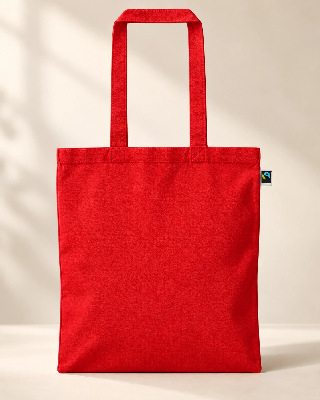 Printwear Fairtrade Baumwolltasche in Red