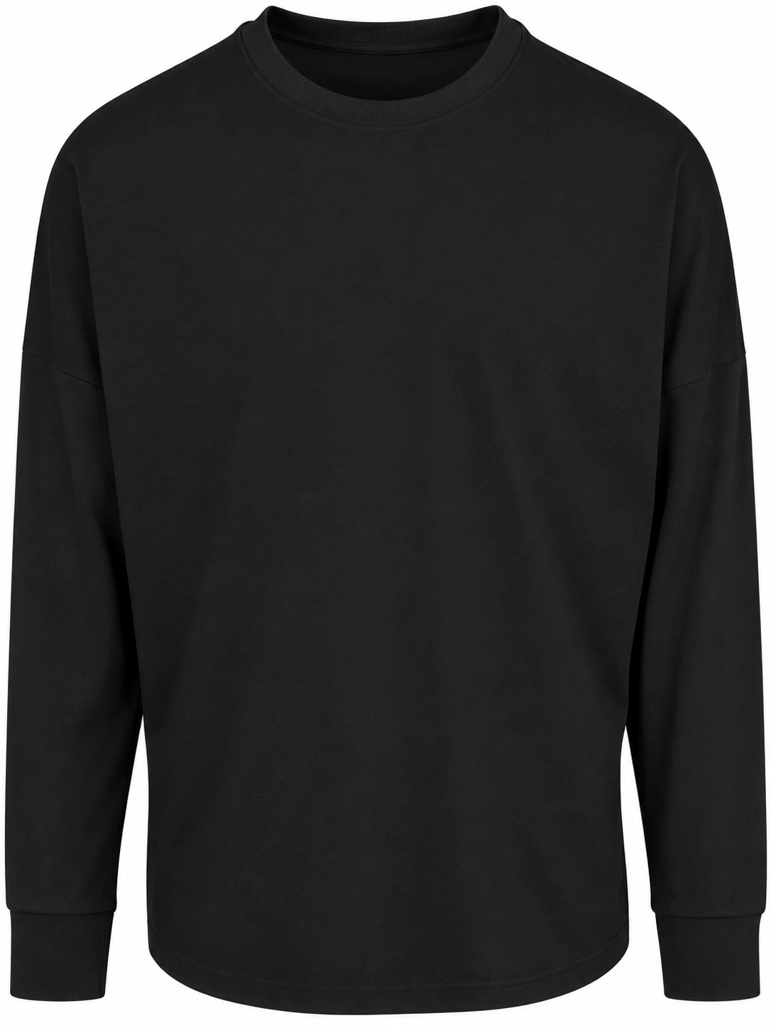Oversized Cut On Sleeve Longsleeve in Black