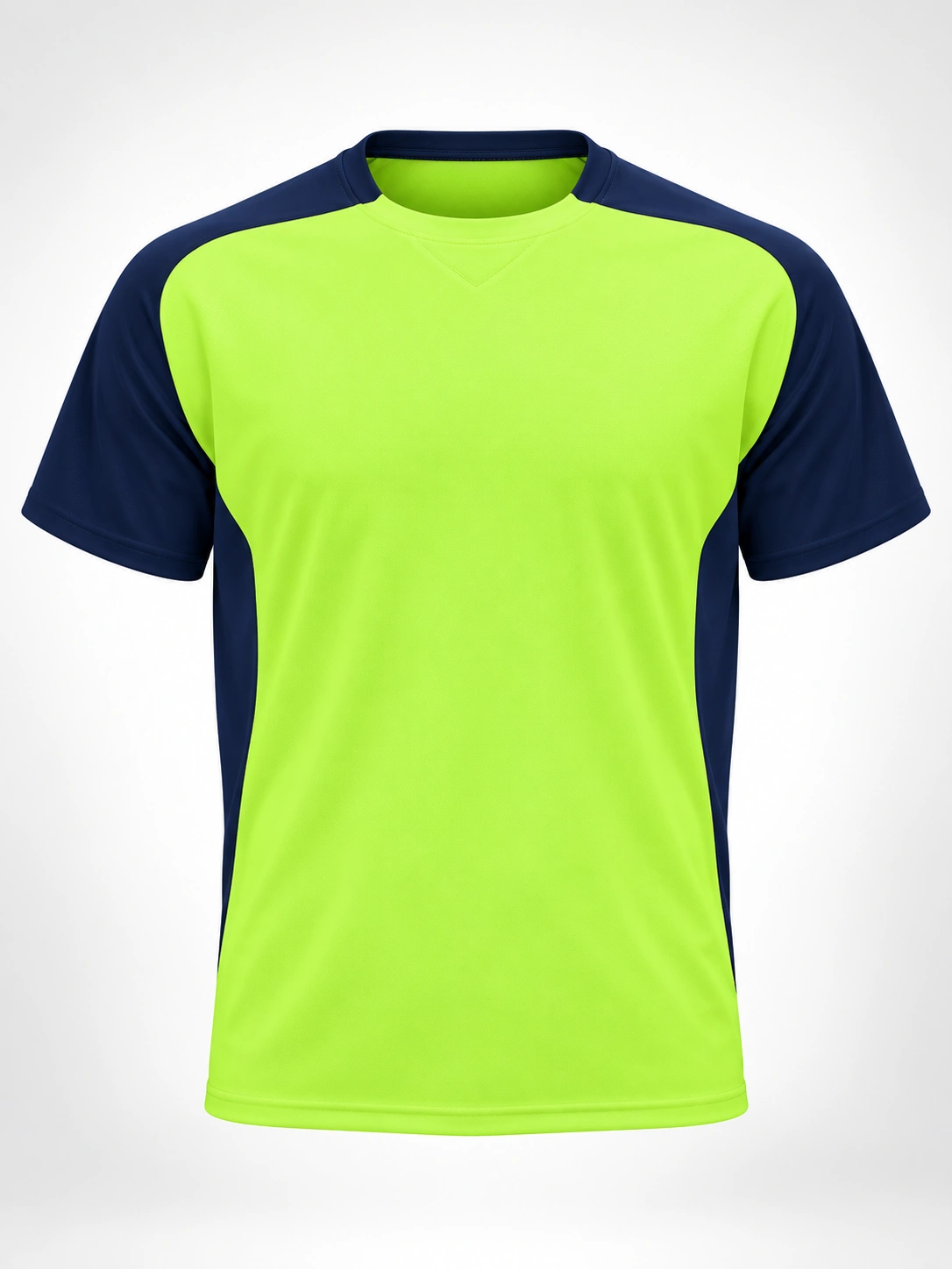 Bugatti T-Shirt in Fluor Green 222 / Navy Blue 55